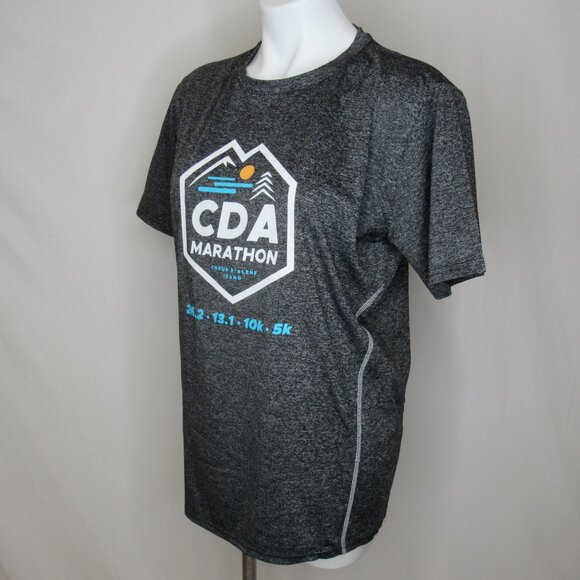 Coeur D'Alene CDA Idaho Marathon Black Sport Tee Adult Men's M Medium - Picture 2 of 10